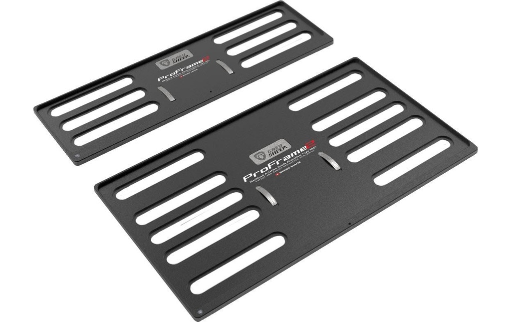 GREY SHEEP. Kits de Supports de plaque d’immatriculation ProFrame 2, Véhicule haut Dark Knight Black