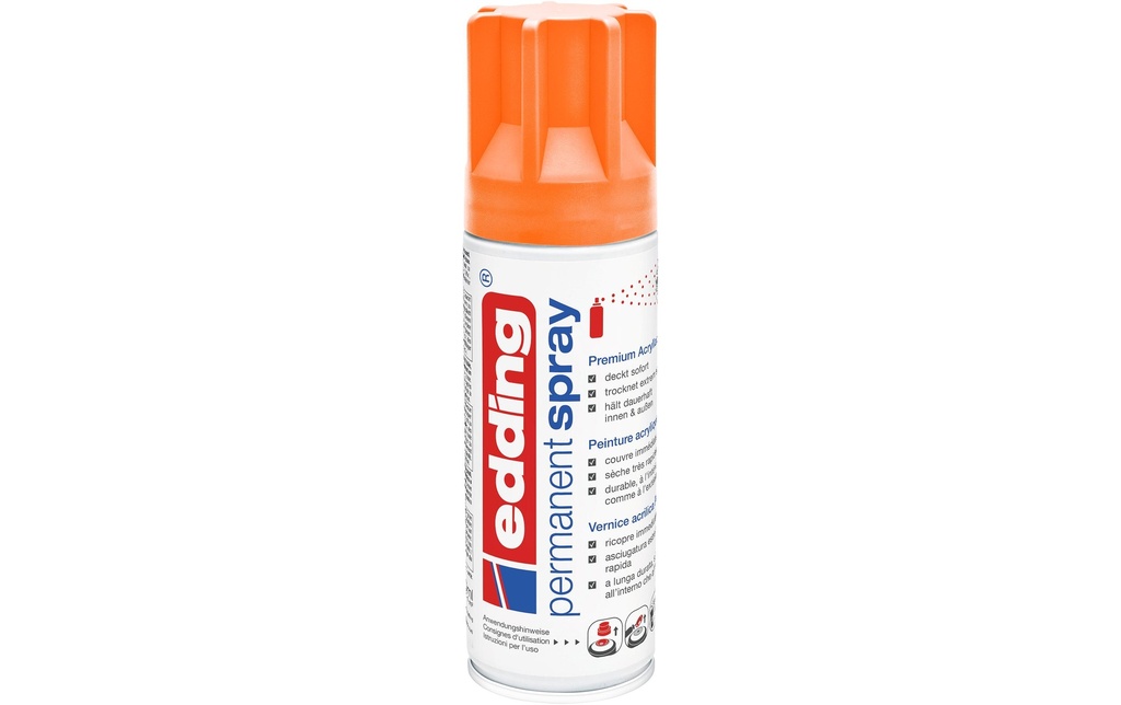 edding Acrylique en bombe 5200 200 ml, Orange fluo mat