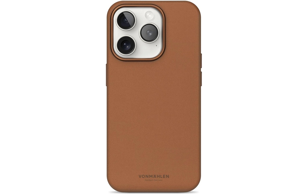 Vonmählen Coque arrière Like Leather iPhone 16 Pro Brun