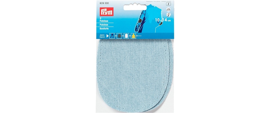 Prym Raccommodages 10 x 14 cm Bleu clair, 2 Pièce/s
