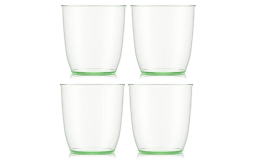 Bodum Gobelet de plein air Kvadrant 200 ml, vert, 4 pièces