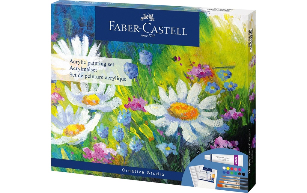 Faber-Castell Peinture acrylique 12 x 9 ml, set de 18