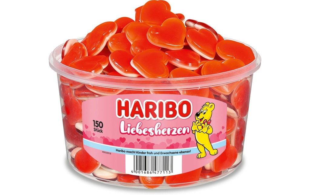 Haribo Bonbons gélifiés Coeurs d'amour Boîte 1200 g