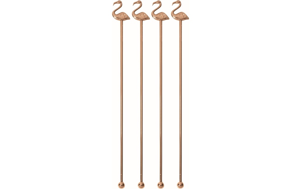 Paderno Agitateur à cocktail Flamingo 4 Pièce/s, Rosé/Cuivre