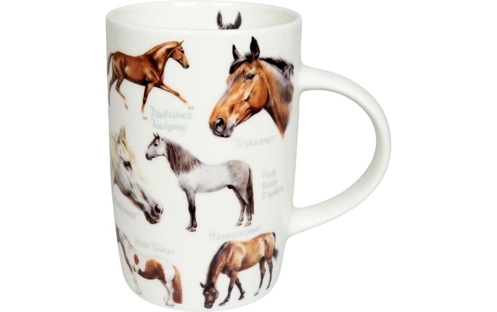 Könitz Tasse universelle Natures Diversité – Chevaux 600 ml, Blanc