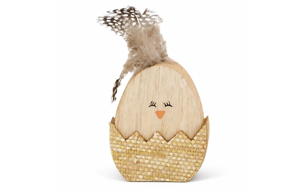 CHALET Présentoir Poulet Tulin L 10,5 x 2,3 x 17,5 cm, Brun