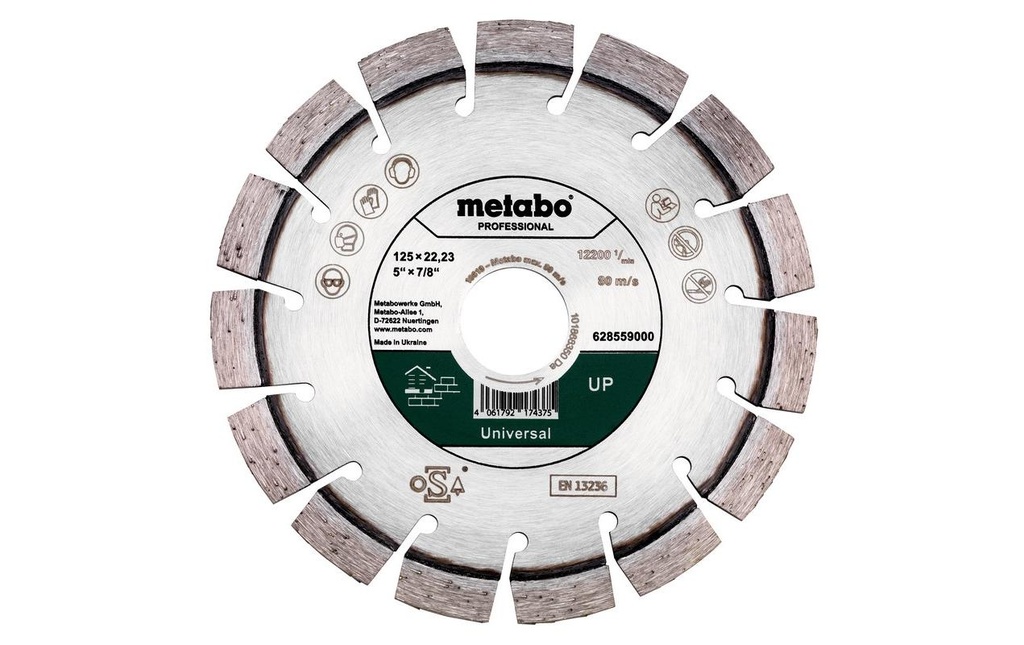 Metabo Disque à trancher UP Universal Professional Diamant 125 mm