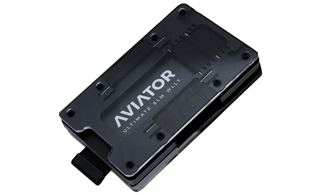 AVIATOR Portefeuille SLIDE Carbon cash clip fusion black