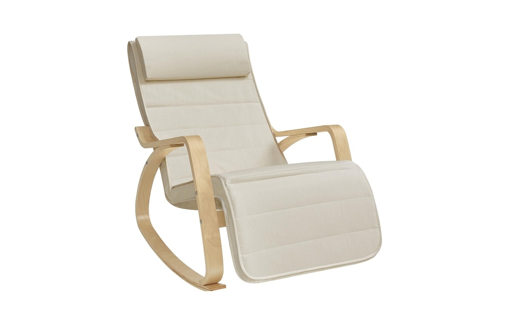 Songmics Chaise à bascule 91 cm x 115 cm, Beige