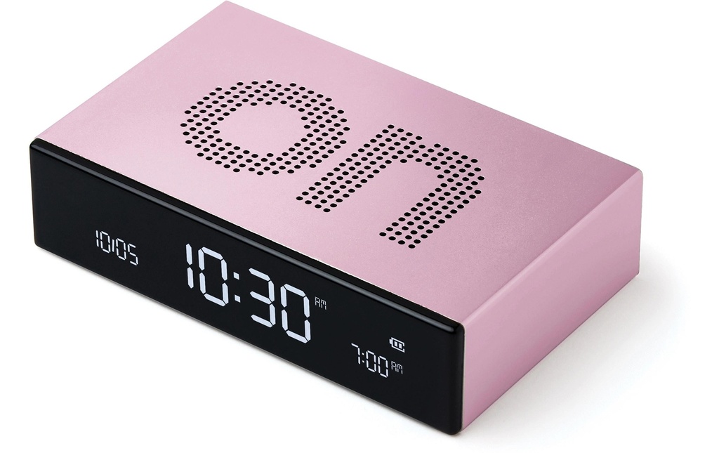 Lexon Réveil numérique Flip Premium Rose