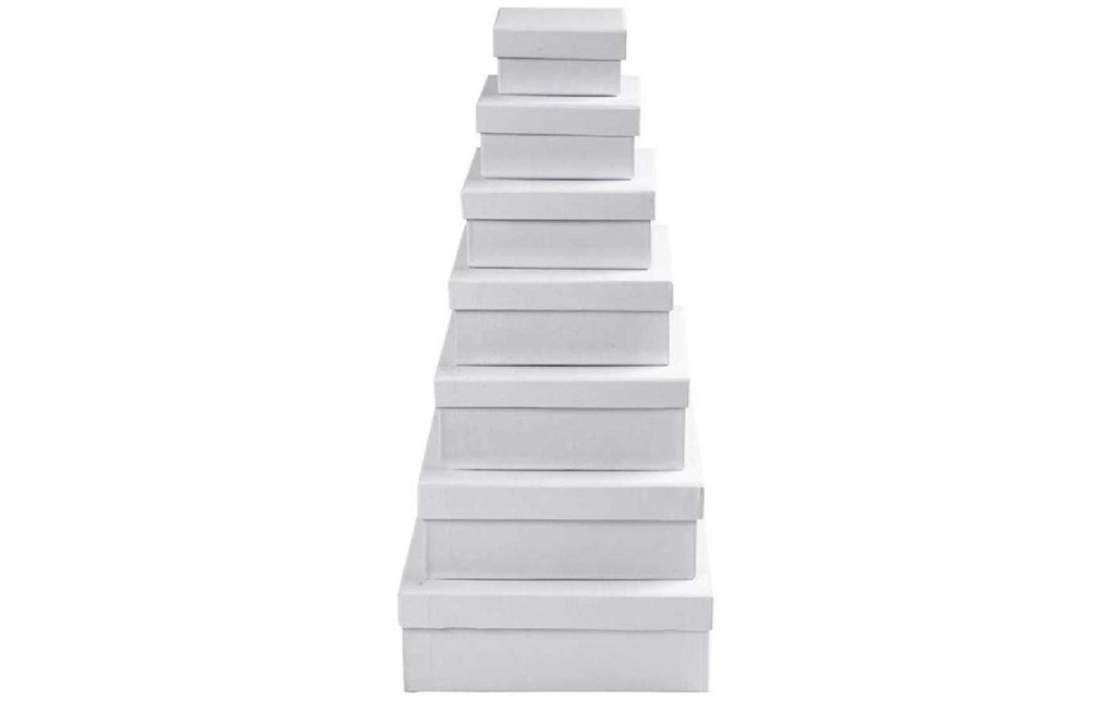 Creativ Company Boîte en carton Blanc, 7 pièces