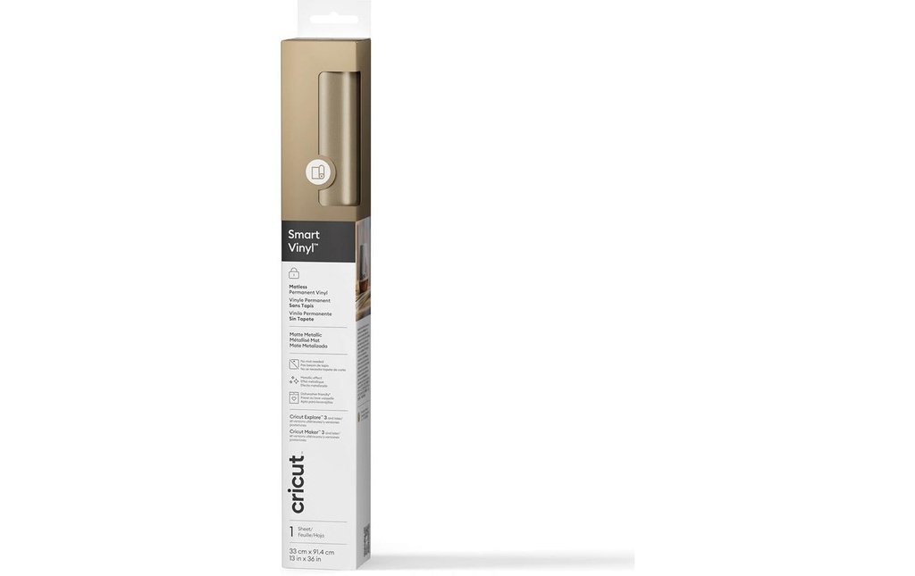 Cricut Film de vinyle Smart Permanent 33 x 91 cm, 1 Pièce/s, Champagne