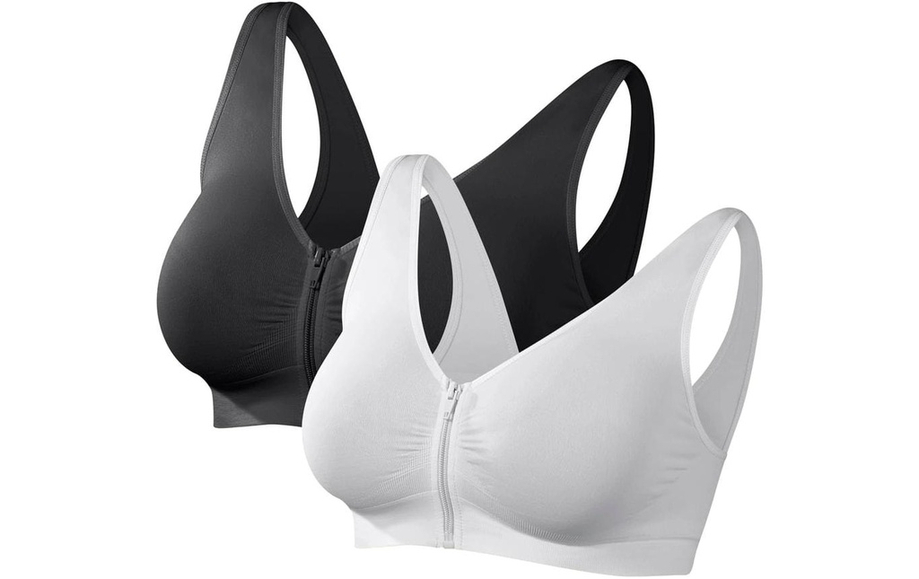 SLIMmaxx Soutien-gorge de rêve avec fermeture éclair 36/38 (M) noir/blanc
