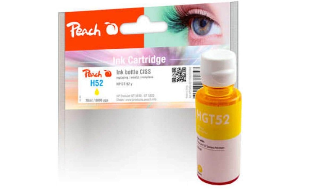 Peach Encre HP CT52, M0H56AE Yellow