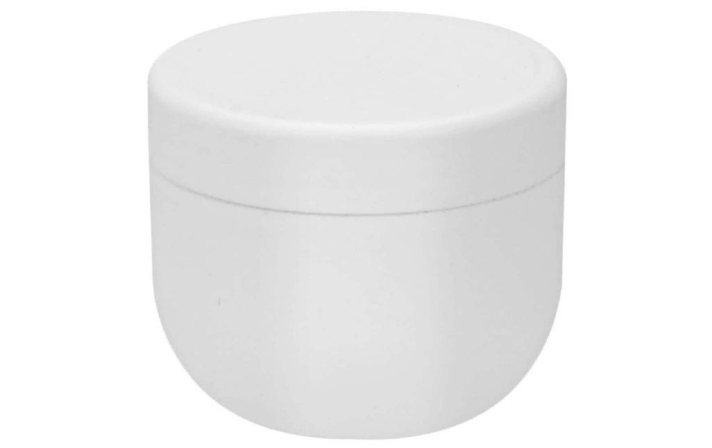 Glorex Barattolo per cosmetici à simple paroi 10 ml, 2 pièces, Blanc
