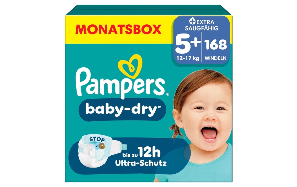 Pampers Couches Baby Dry Junior Plus taille 5+