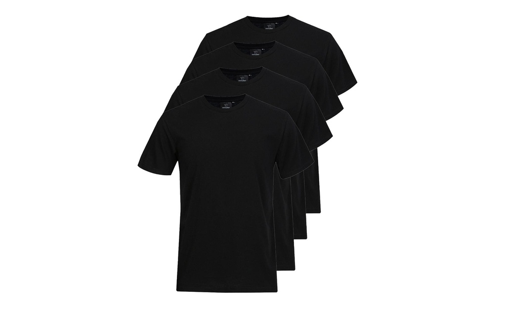 Switcher 4er-Pack Unisex T-Shirt Max Noir, XXXL