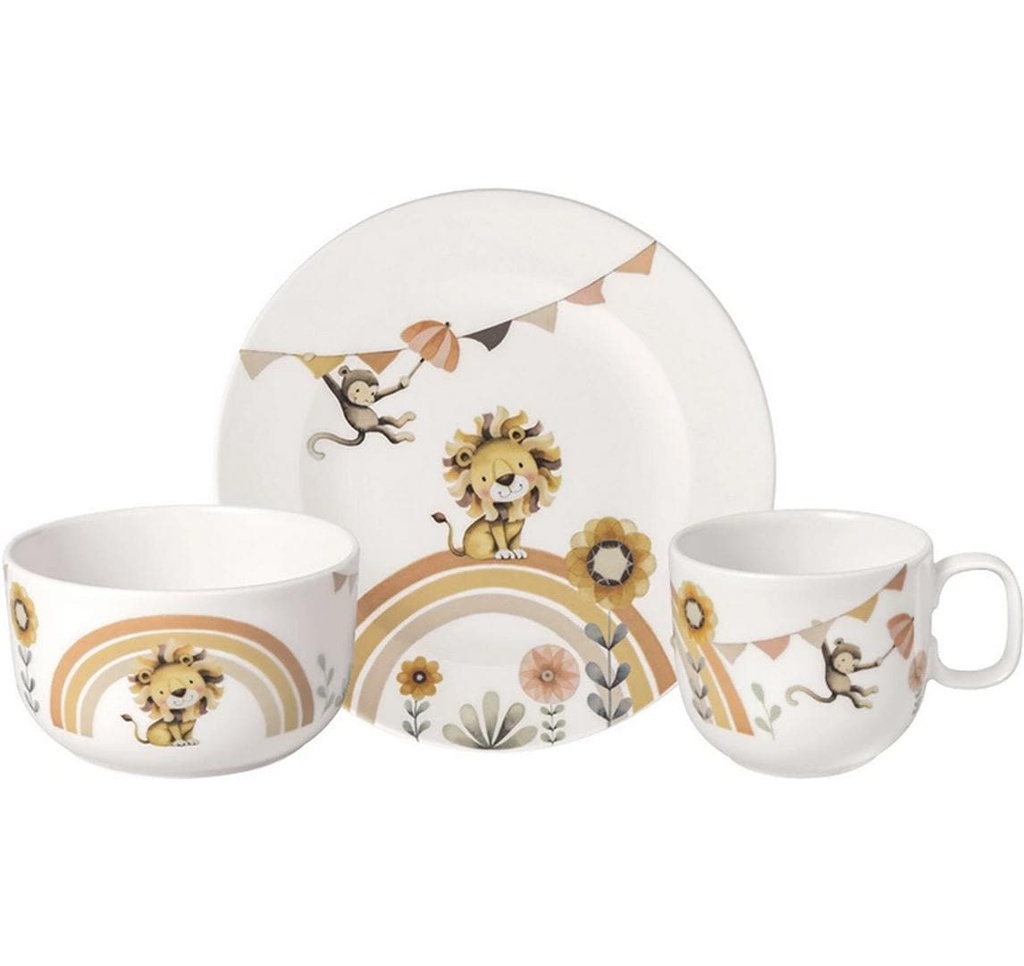 Villeroy & Boch Service de table pour enfants Roar Lion 3 pièces, orange clair