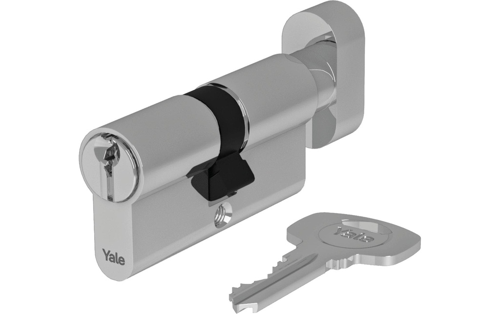 Yale Cylindre à bouton 500 plus, 30/30, nickel sat. Standard Security