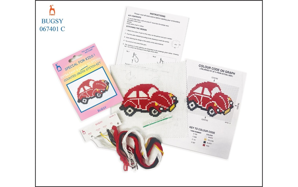Pony Set de broderie Voiture