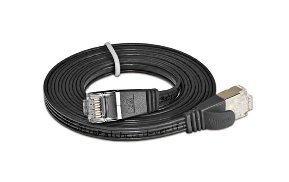 SLIM Câble patch slim RJ-45 - RJ-45, Cat 6, STP, 1.5 m, Noir