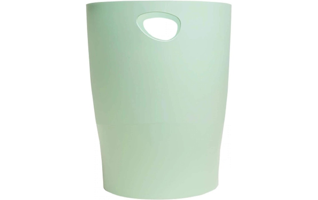 Exacompta Corbeille à papier Ecobin AutentiK, 15 l, vert sauge