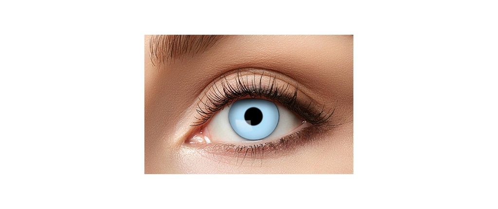 Partyartikel Lentilles de contact 3 mois bleu glacier