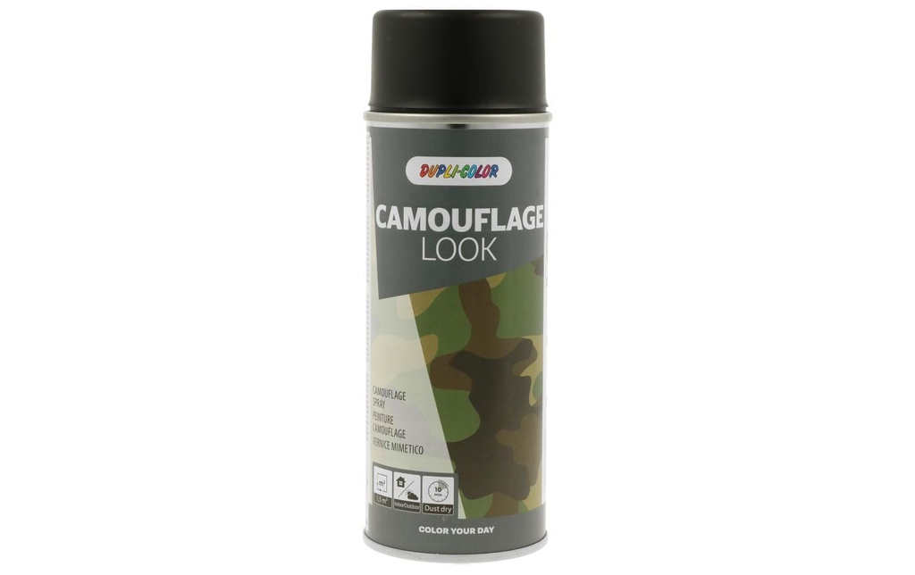 DUPLI-COLOR Peinture à effet Look camouflage noir goudron RAL 9021 400 ml
