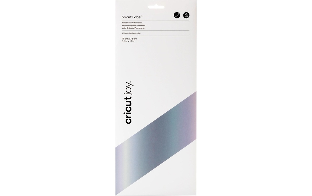 Cricut Film vinyle Smart Label argent 14 x 33 cm