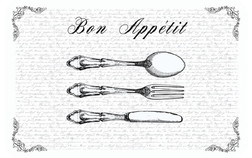d-c-fix Set de table Bon Appétit 1 pièce, 29 cm x 44 cm,