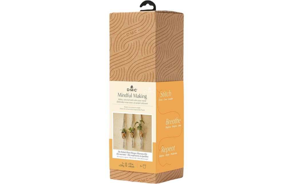 DMC Kit de macramé Mindful Making Plantes suspendues, 53 cm