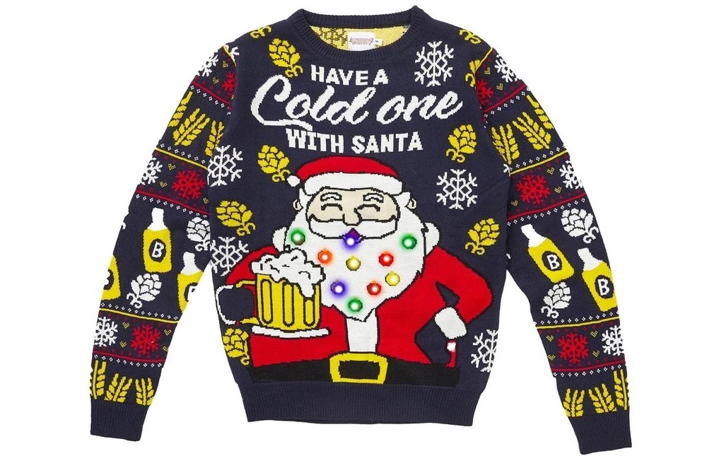Christmas Sweats Have a Cold One With Santa LED L