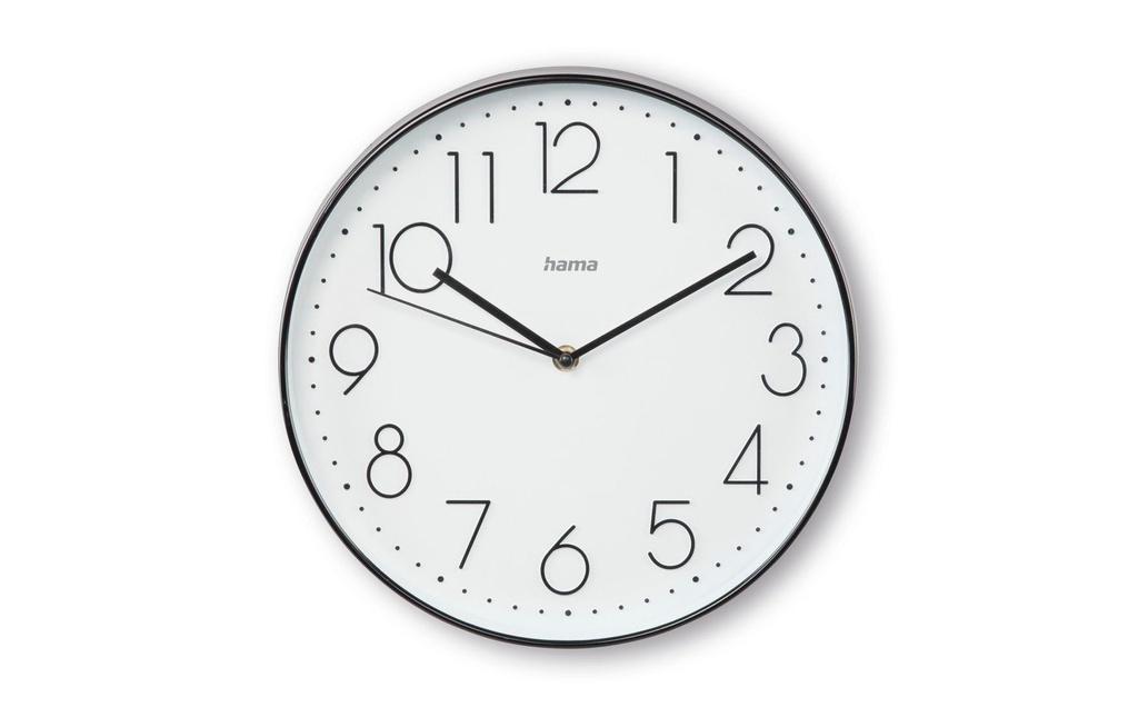 Hama Horloge murale Korsika Ø 30 cm, Noir