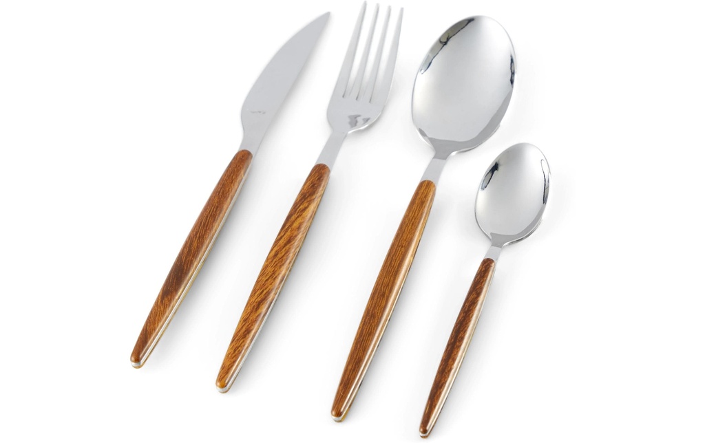 Schou Kits de couverts 16 pièces, brun
