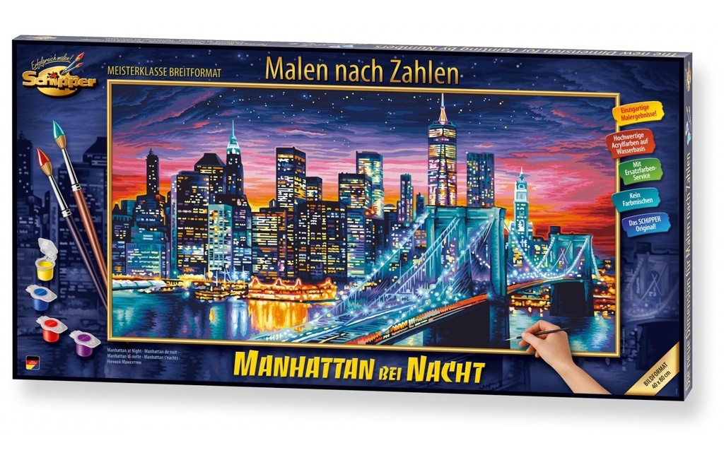 Schipper Peinture avec chiffres Manhattan de nuit