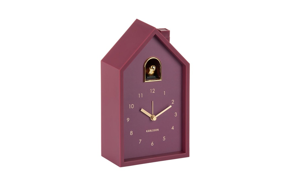 KARLSSON Réveil Modern Cuckoo Oro Dark Mauve