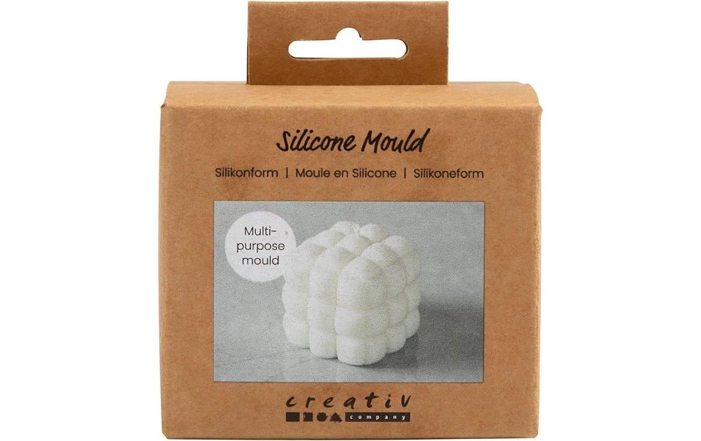Creativ Company Moule pour bougies Silicone Carré avec bulles de savon