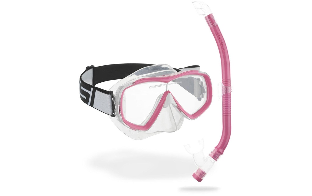 CRESSI Estrella Junior + Top Snorkel Combo Pink
