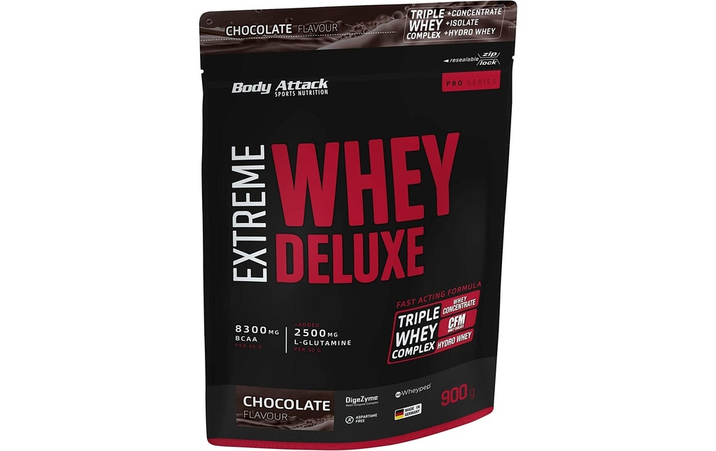 Body Attack Poudre Extreme Whey Deluxe chocolat 900 g