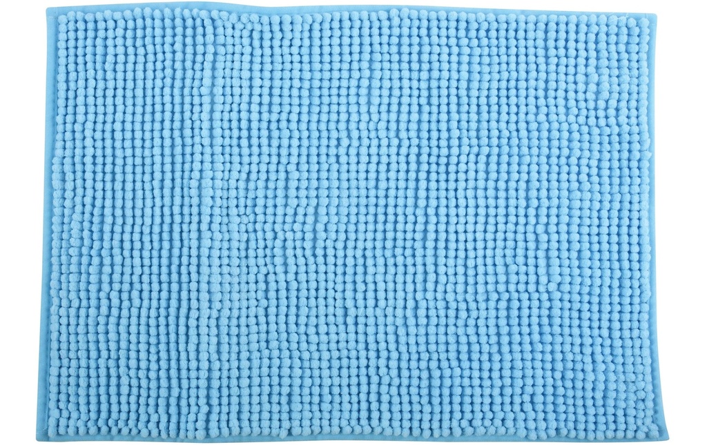 MSV Tapis de bain Chenille 60 x 90 cm, Bleu clair