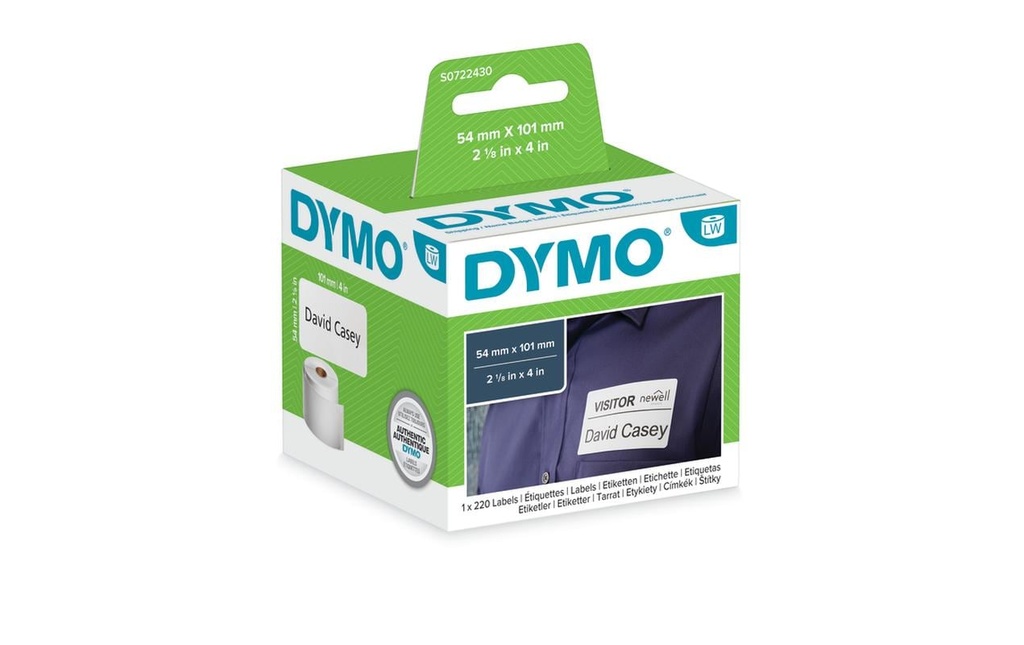 DYMO Dymo étiqu.d'expé./badges blan