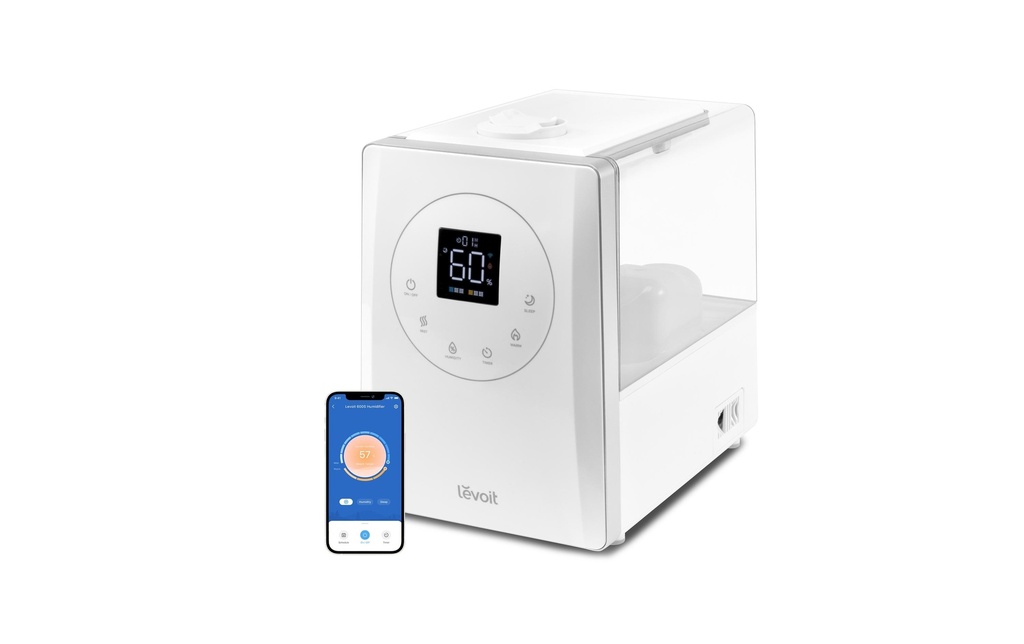 Levoit Humidificateurs d’air à ultrasons LV600S Smart Hybrid 70 m², Blanc