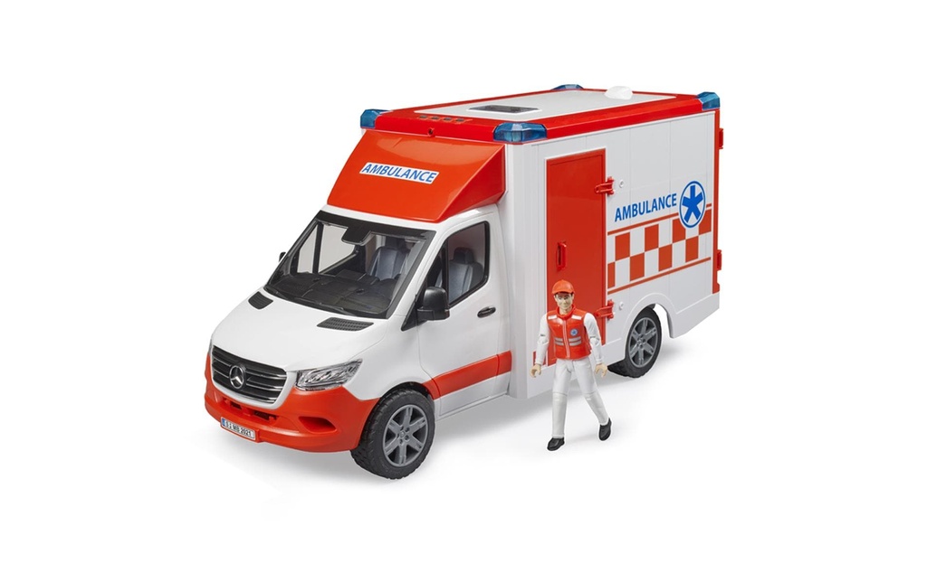Bruder Spielwaren Véhicule de secours MB Sprinter Ambulance avec chauffeur