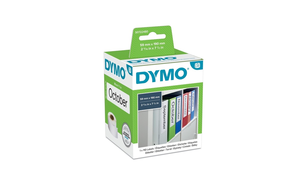 DYMO Dymo étiqu.classeur large blan