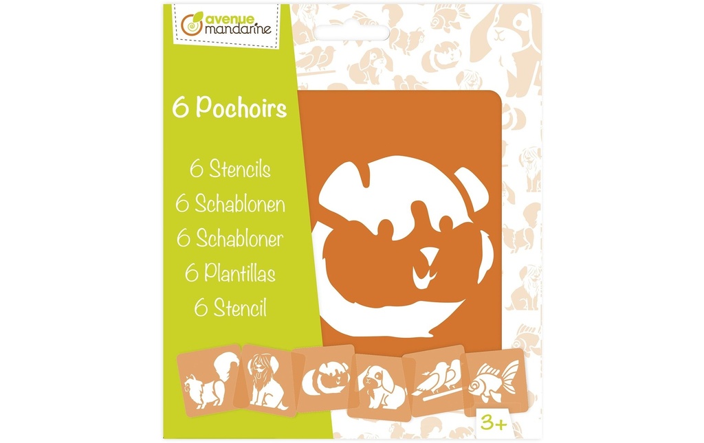 Avenue Mandarine Gabarit 15 x 15 cm, animaux domestiques