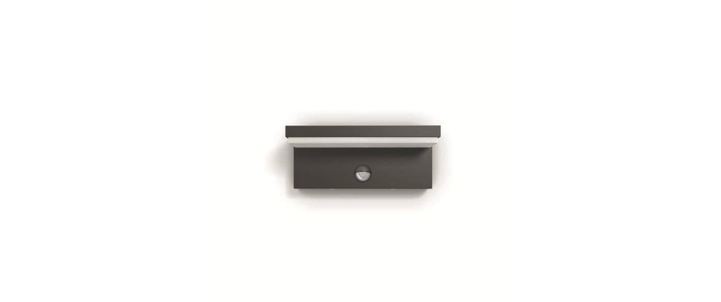 Philips myGarden Applique murale Bustan, 1000 lm, anthracite + capteur