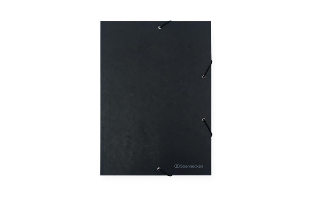 Soennecken Portfolio à ruban élastique A4, Noir, 3 volets