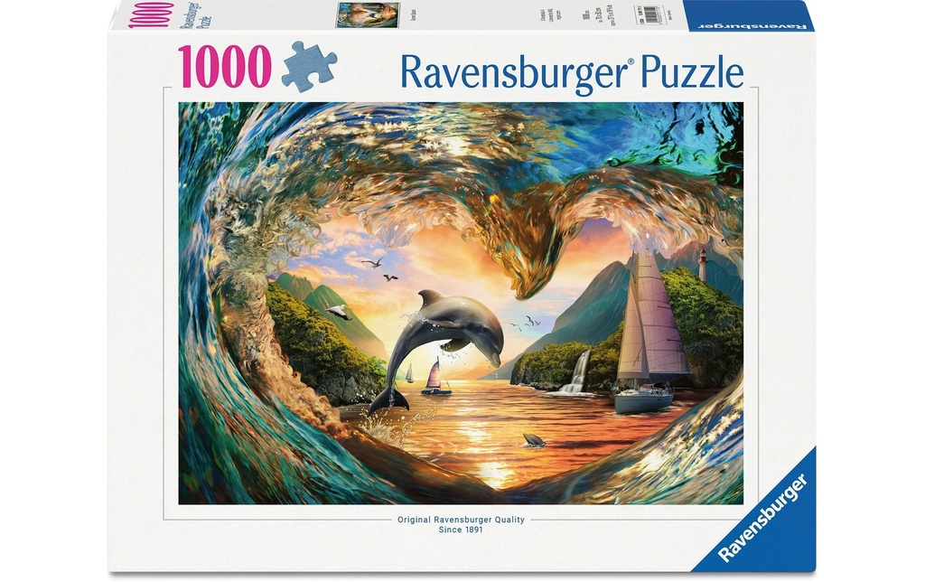Ravensburger Puzzle Saut au coucher du soleil 1000 pièces 70 x 50 cm