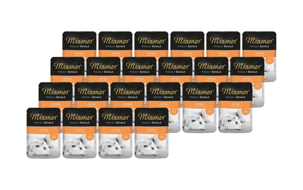 Miamor Alimentation humide Ragoût royal de dinde en gelée, 22 x 100 g
