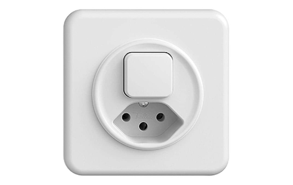 Feller STANDARDdue Petite prise mixte UP STANDARDdue 3/1+T13 blanc, IP20